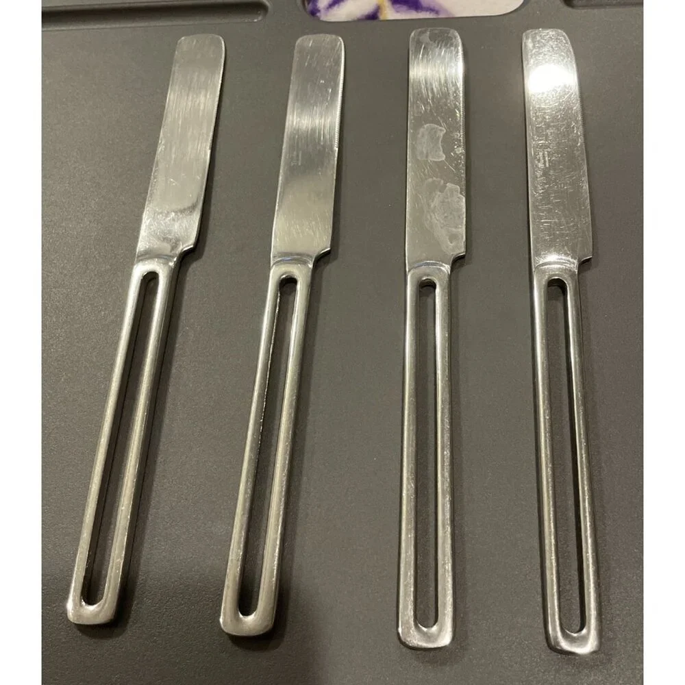 Towle Nordic 18/10 Stainless‎ Blunt Solid Knives Set Of 4 Indonesia Flatware